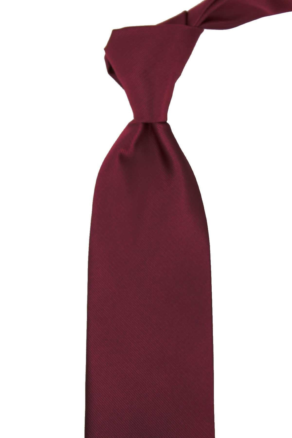 Bordo Reps Dokulu Düz Mendilli Klasik Kravat KK13180