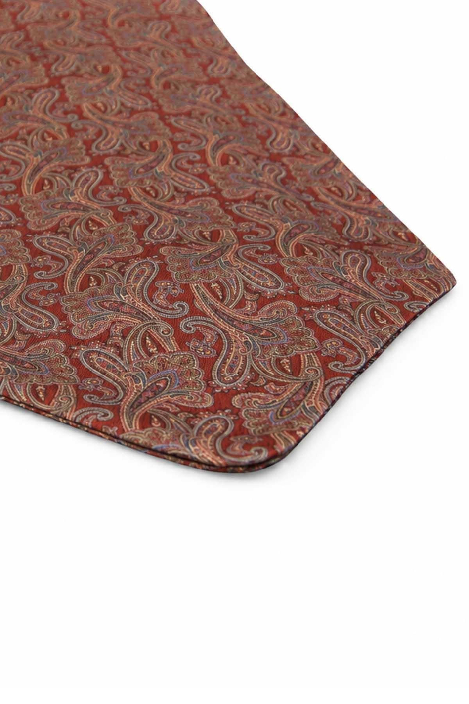 Bordo Şal Desen Ascot Kravat K681