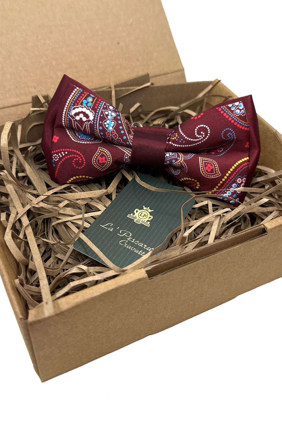 Bordo Şal Desen Papyon P1714