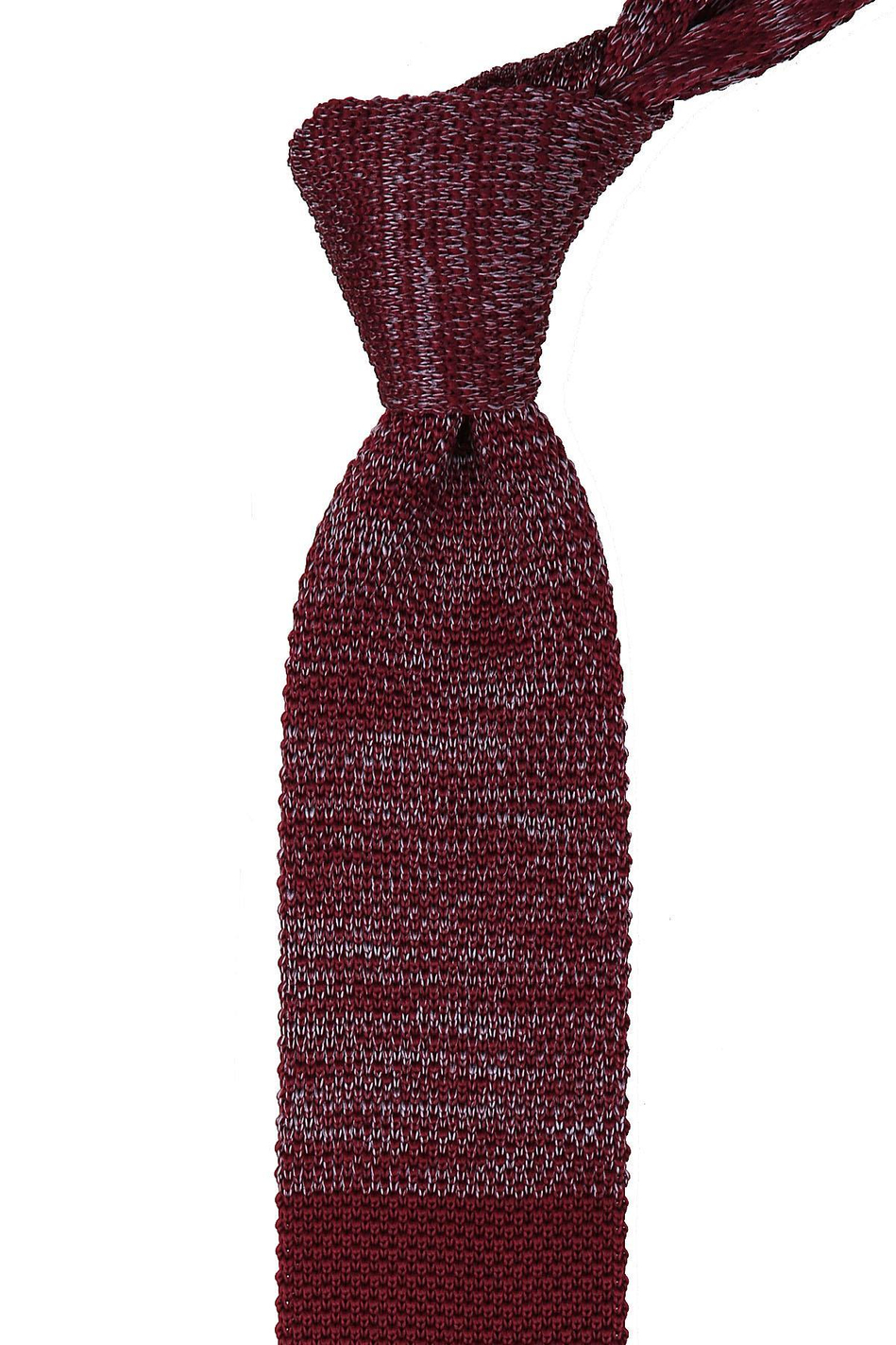 Bordo Yarım Kırçıllı Örgü Kravat 8189