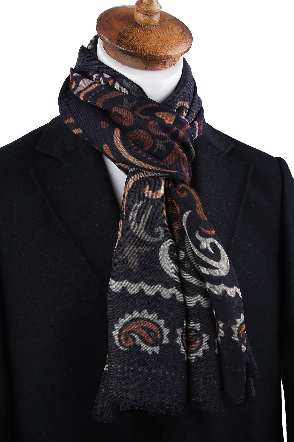 Bowery Style Siyah İtalyan Modal Kaşkol MDL01