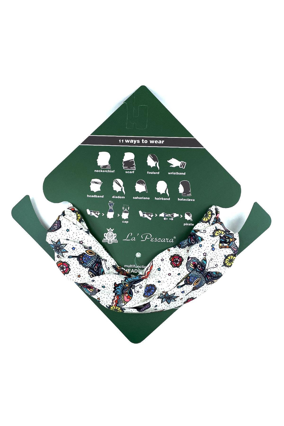 Butterfly Beyaz Bandana BND60