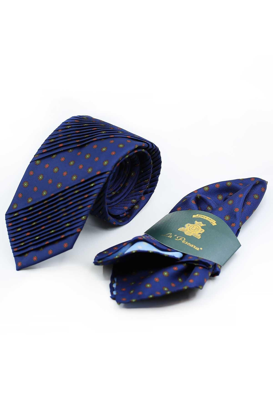 Carbonora Style Lacivert Küçük Desen Piliseli Kravat CRK94