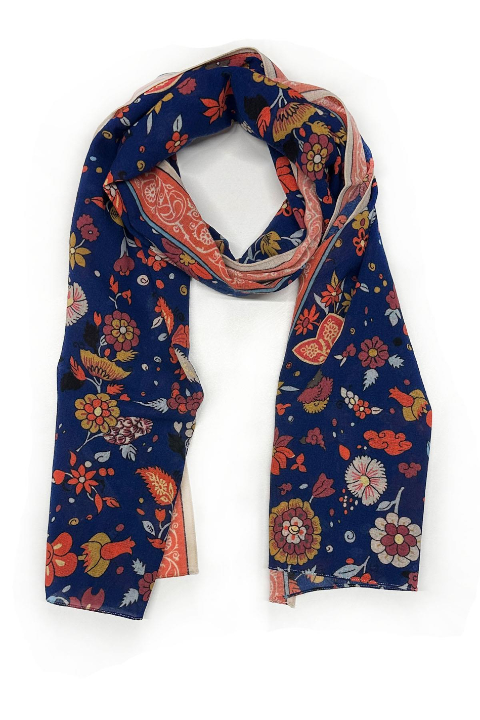 Chilcote Style Mavi Wool Kaşkol K481