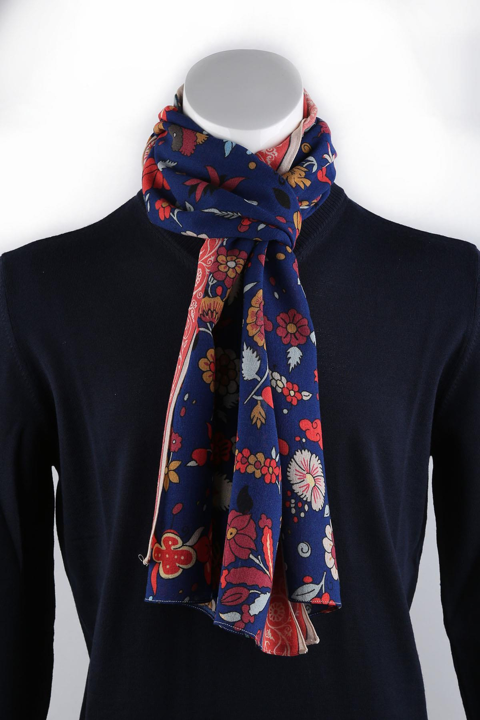 Chilcote Style Mavi Wool Kaşkol K481