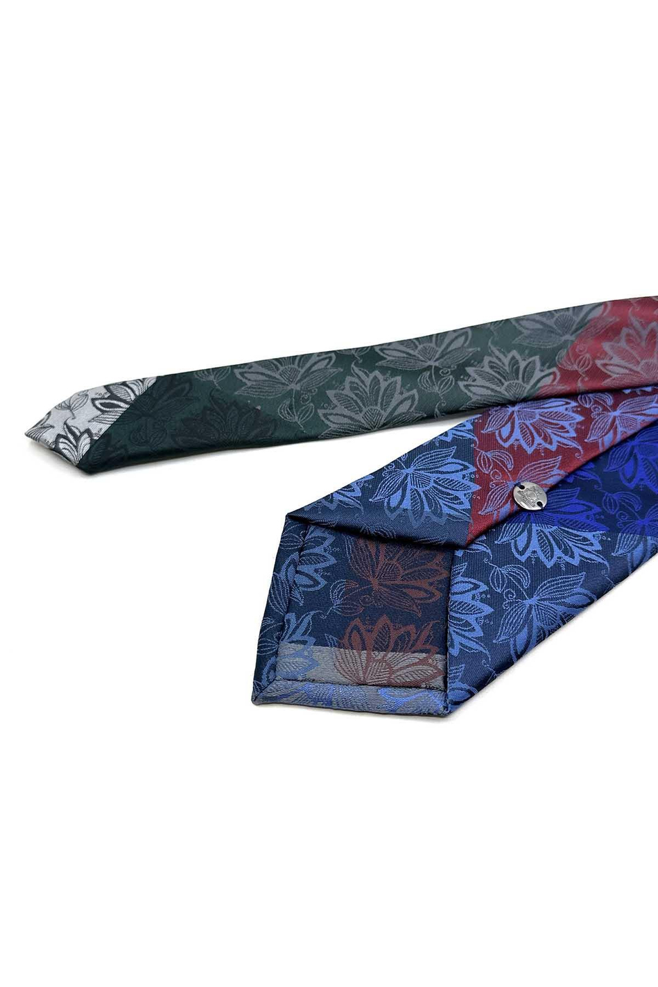 Çiçek Desen Çok Renkli Patchwork Klasik Kravat KK13406