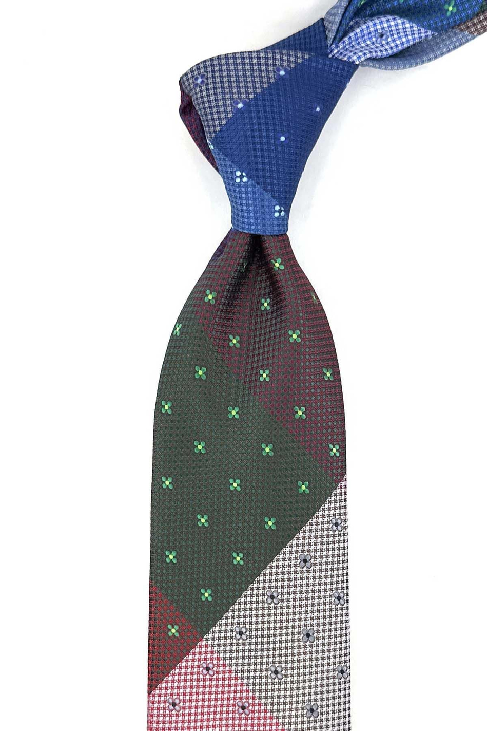 Çiçek Desen Çok Renkli Patchwork Kravat KK13249
