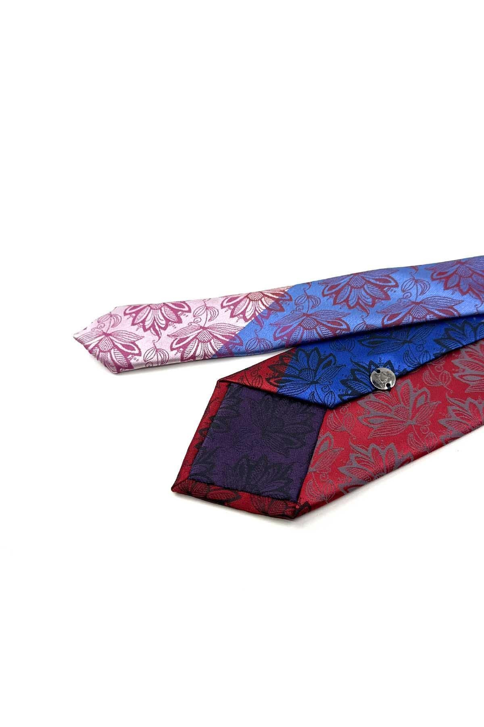 Çiçek Desen Çok Renkli Patchwork Kravat KK13278