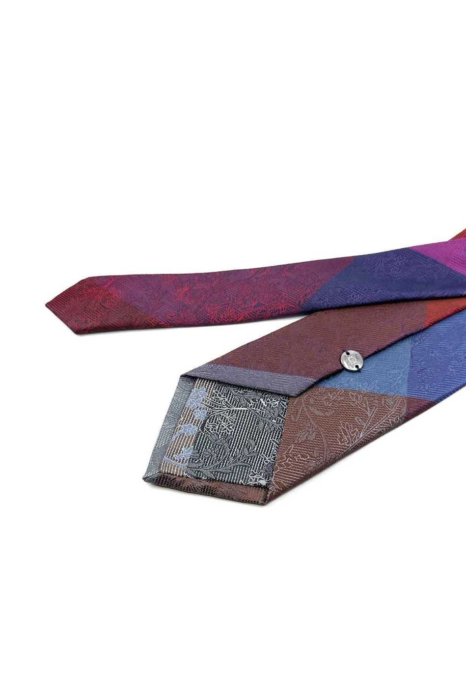 Çiçek Desen Çok Renkli Patchwork Kravat KK13296