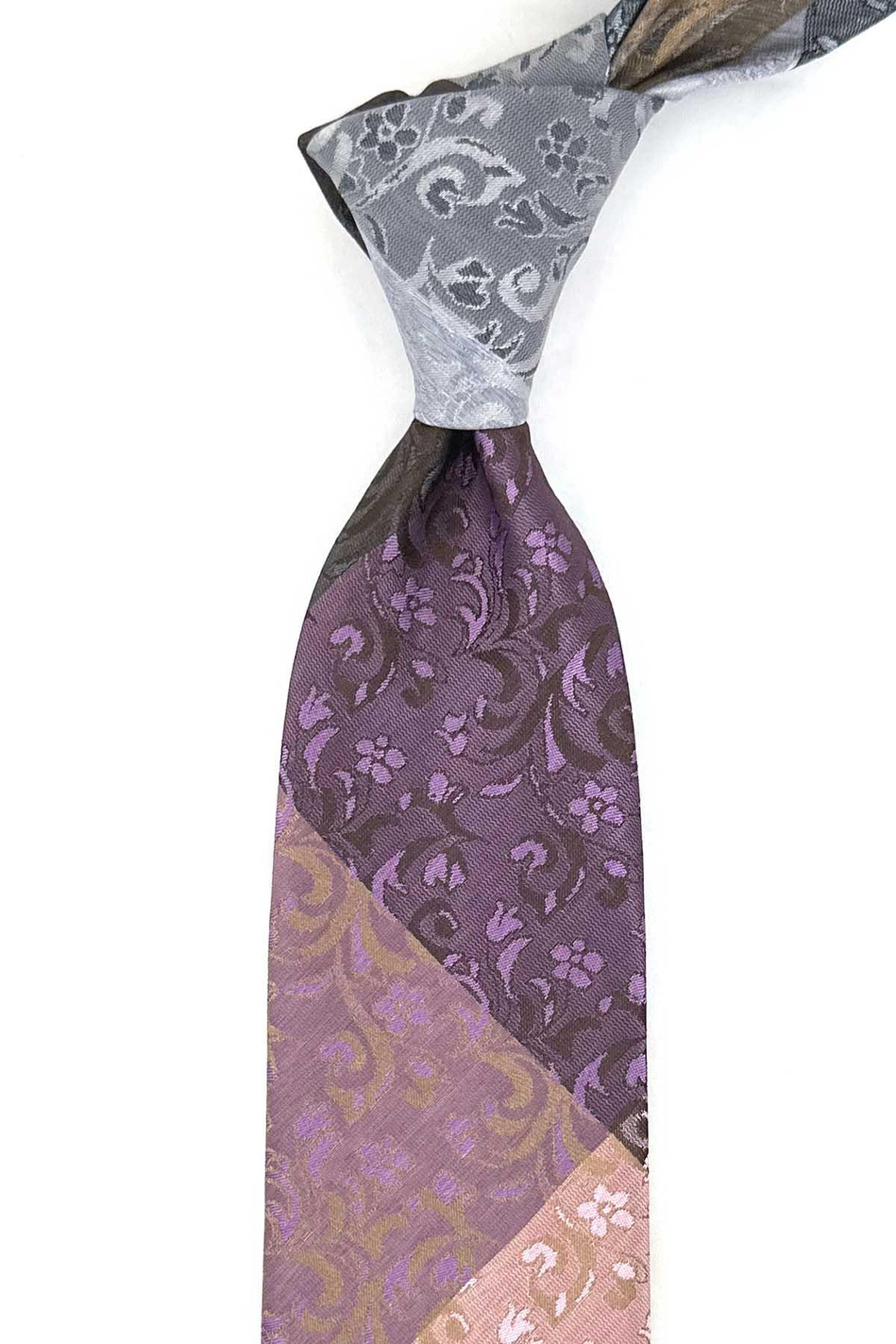 Çiçek Desen Çok Renkli Patchwork Kravat KK13280
