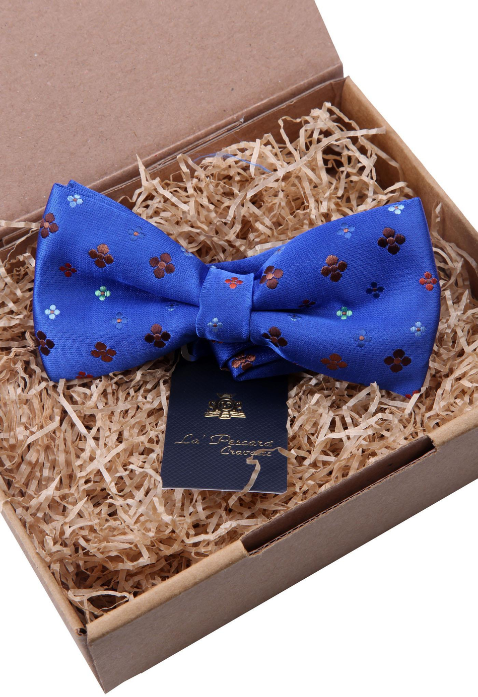 Çiçek Desenli Mavi Papyon P500