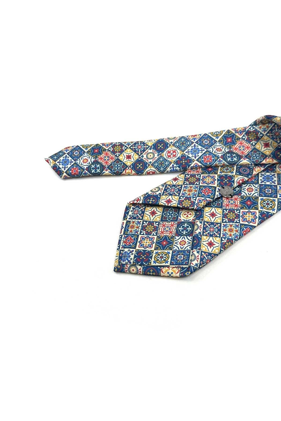 Çok Renkli Baskılı Mendilli Klasik Kravat KK13357