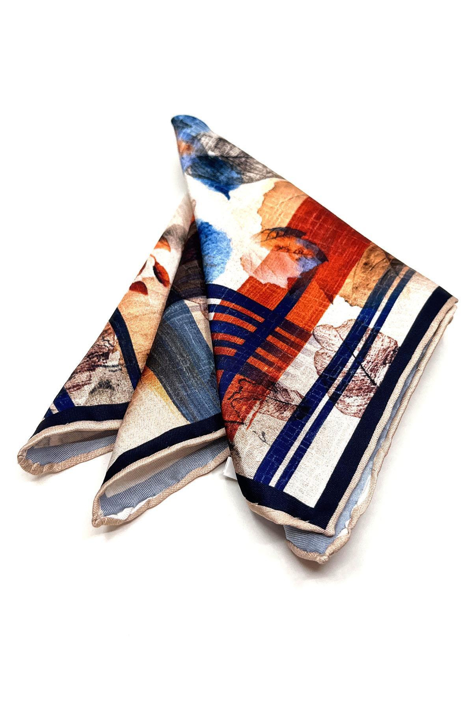 Çok Renkli Çiçek Desen Erkek Cep Mendili SPS600-60