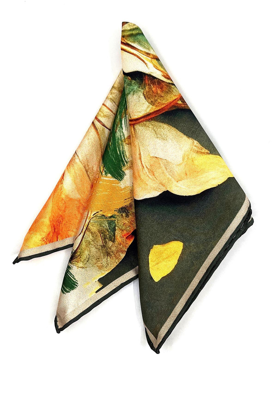 Çok Renkli Çiçek Desen Erkek Cep Mendili SPS589-70