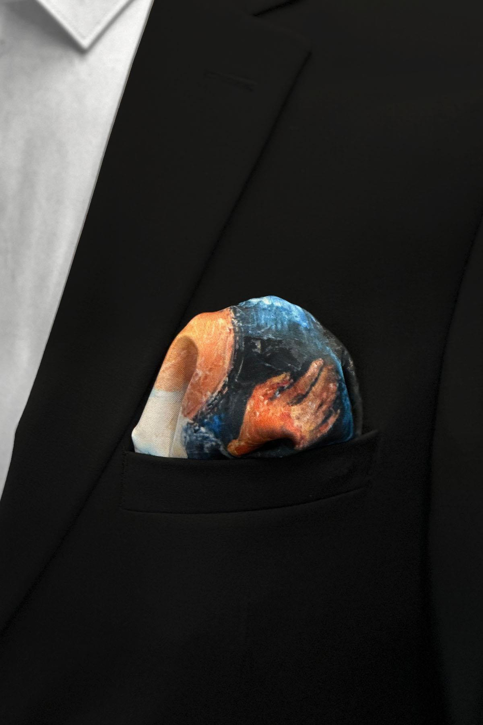 Çok Renkli Dans Figürlü Erkek Cep Mendili SPS561-37