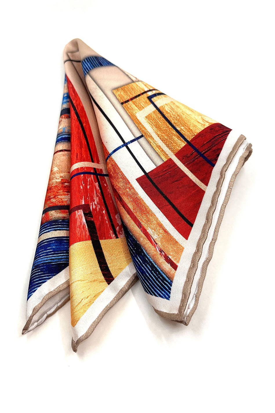 Çok Renkli Kare Desen Erkek Cep Mendili SPS595-63