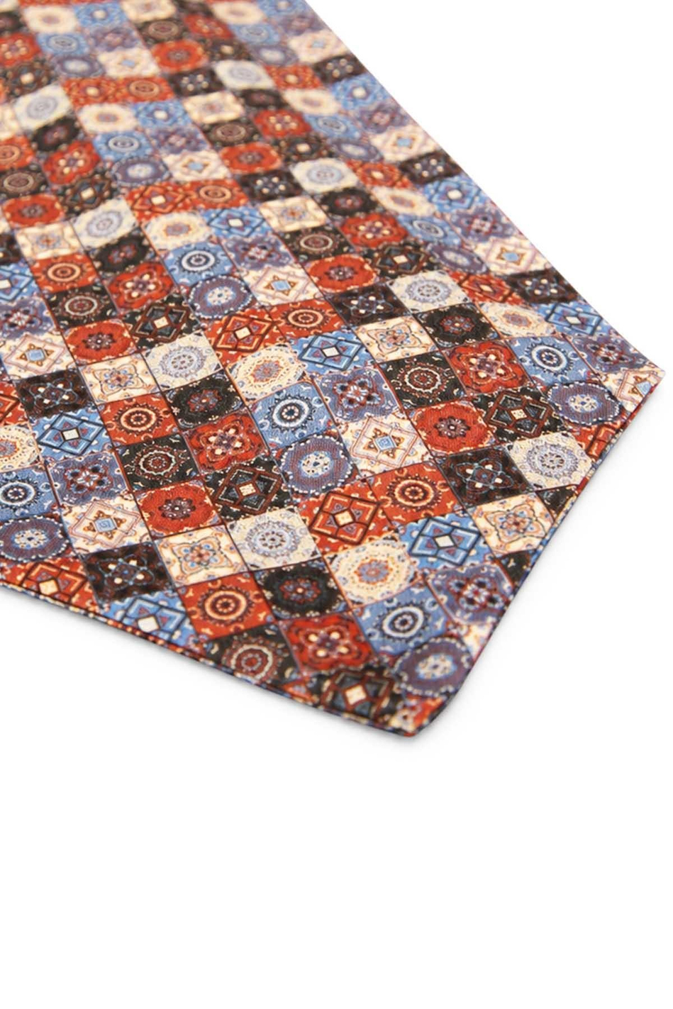 Çok Renkli Motif Desen Ascot Kravat K686