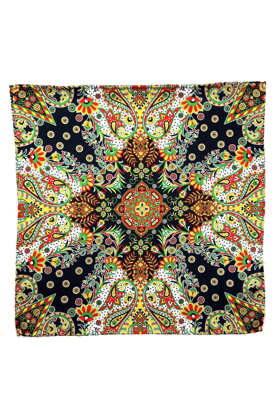 Çok Renkli Motif Desen Erkek Cep Mendili SPS539-19