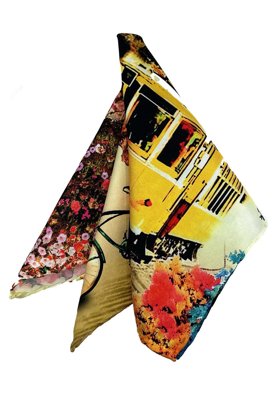 Çok Renkli Motif Desen Erkek Cep Mendili SPS633-113