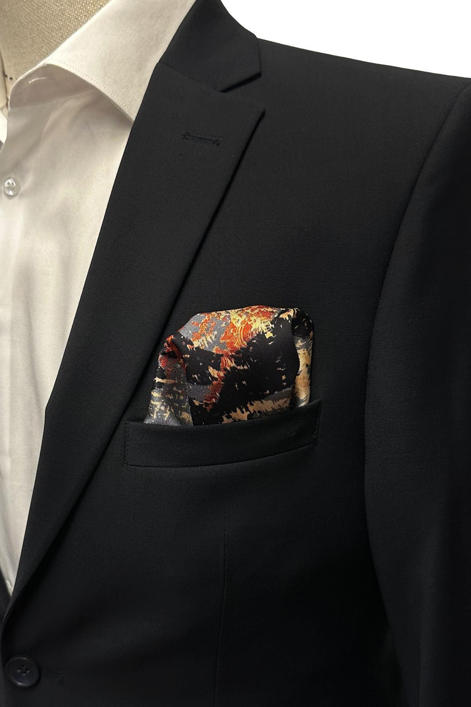 Çok Renkli Motif Desen Erkek Cep Mendili SPS598-59