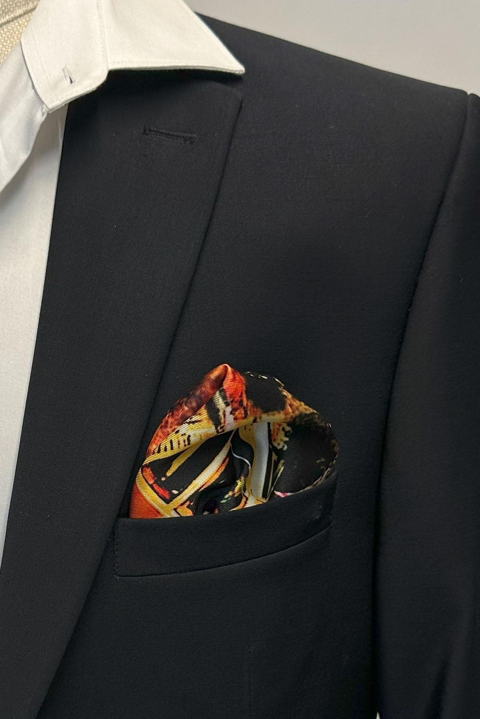 Çok Renkli Motif Desen Erkek Cep Mendili SPS633-113