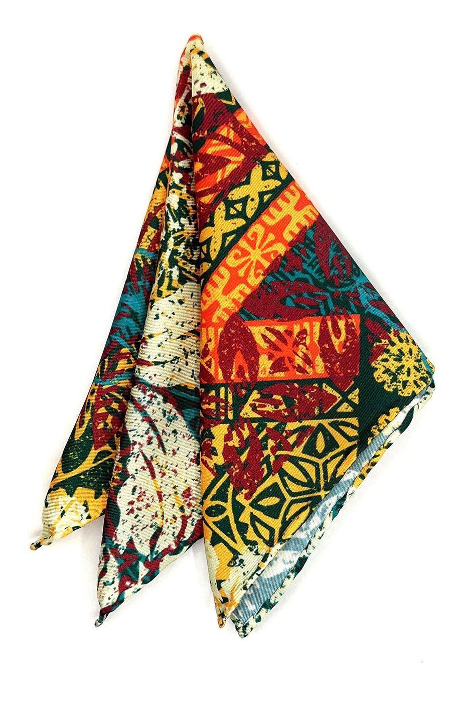 Çok Renkli Motif Desen Erkek Cep Mendili SPS592-67