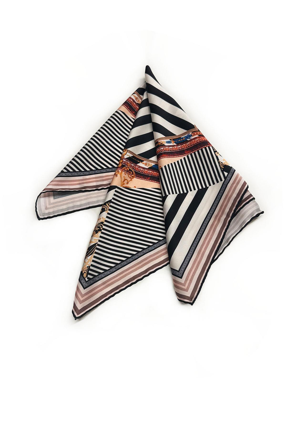 Çok Renkli Motif Desen Fular Bandana 55-55 KDNF01
