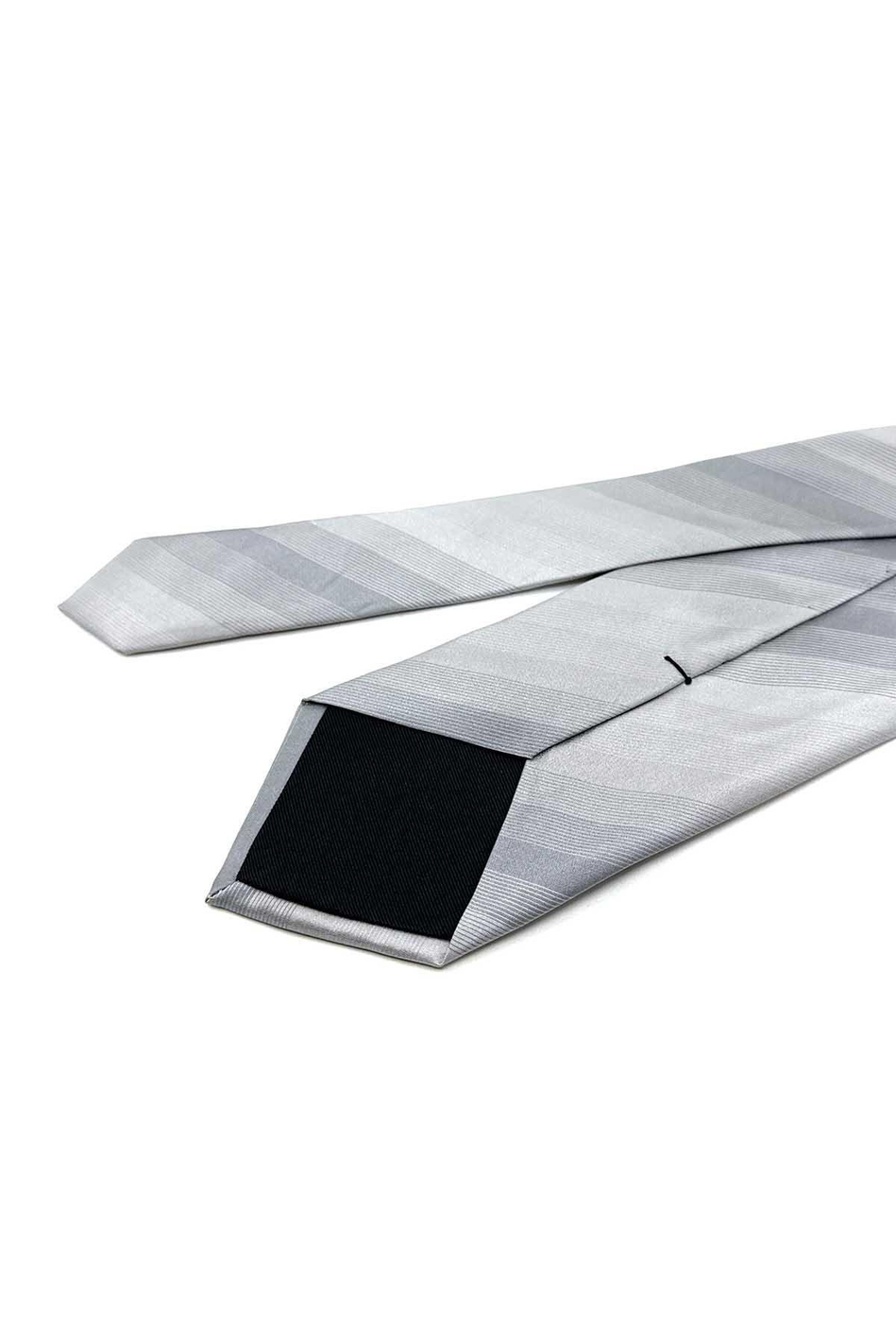 Coolnalen Style Gri Çizgi Desen İtalyan İpek Kravat İK1923