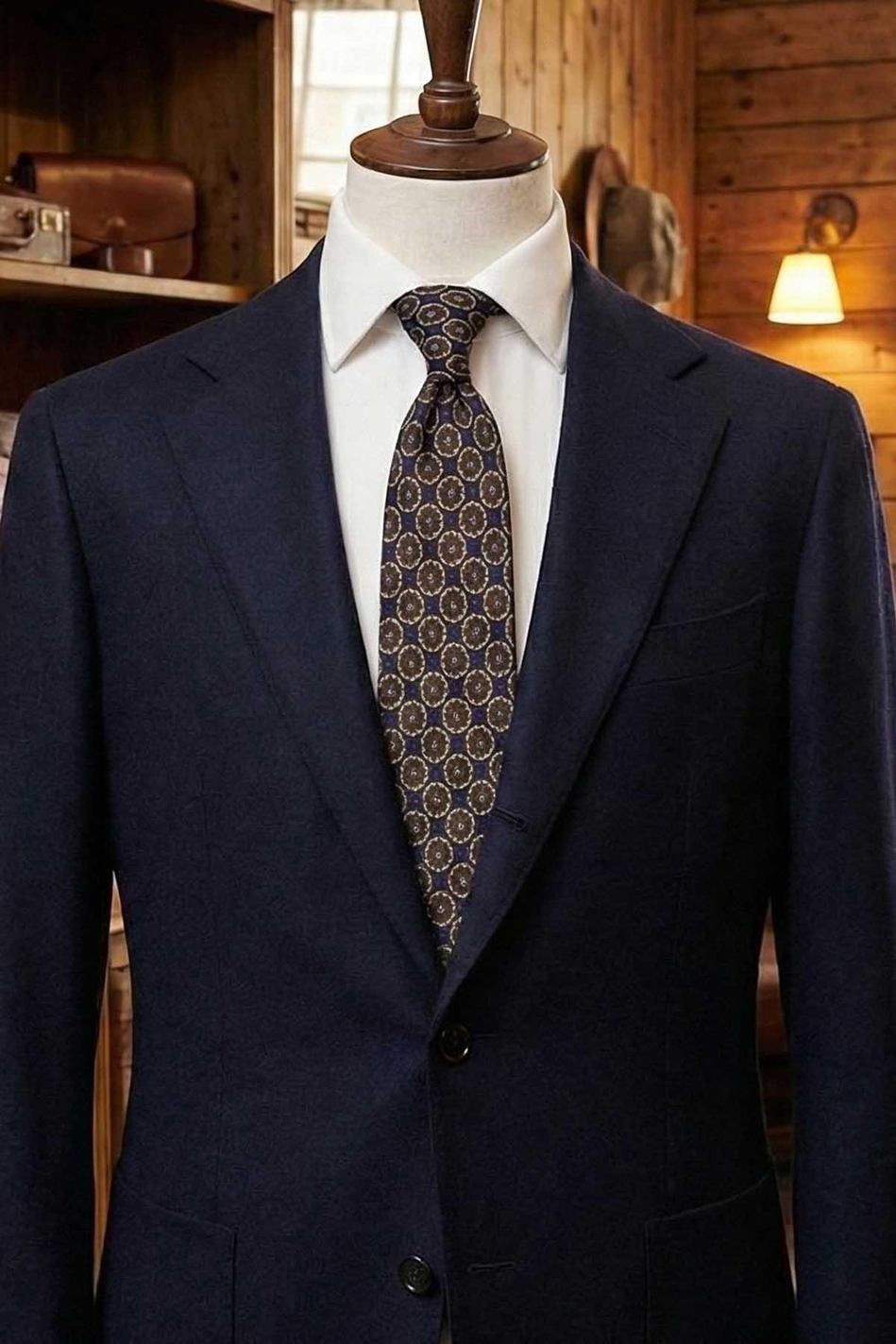 Creva Style Siyah Motif Desen İtalyan İpek Kravat İK2238