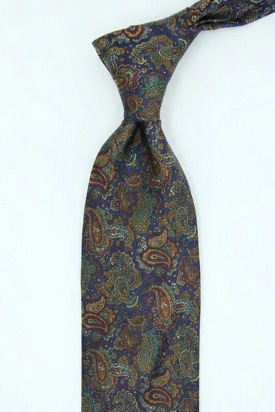 Dumenza Style Çok Renkli Şal Desen İtalyan İpek Kravat İK2231