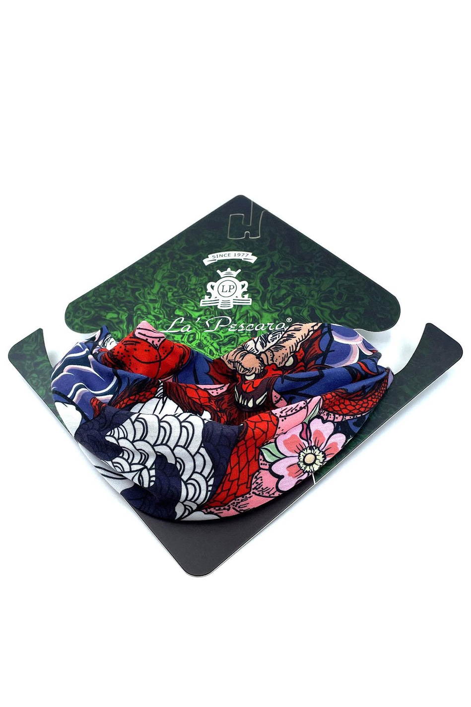 Floral Dragon Mavi Kırmızı Bandana BND39
