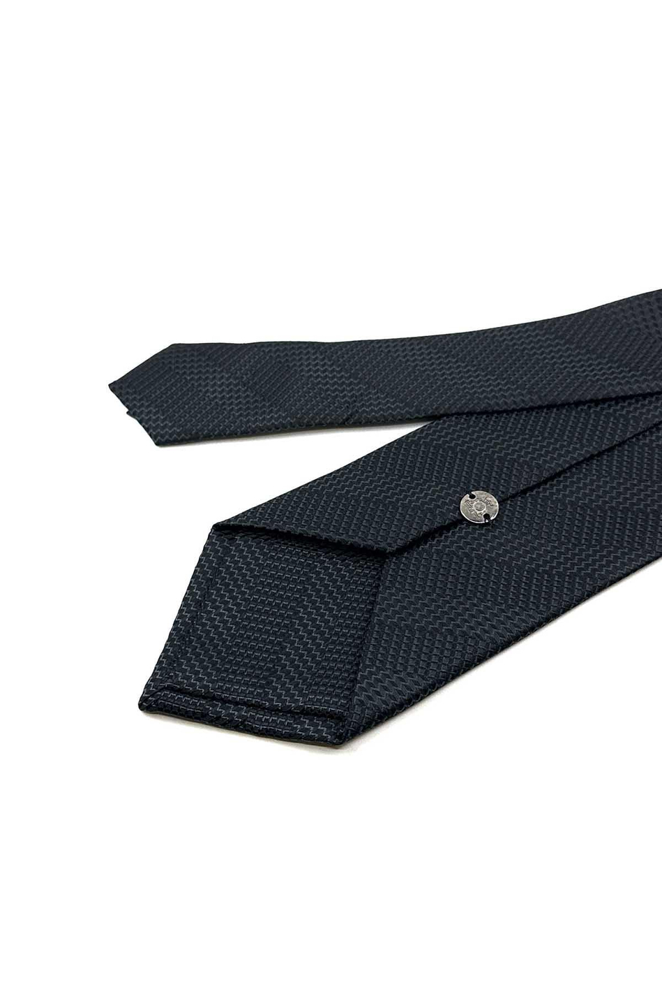 Füme Çizgi Desen Mendilli Klasik Kravat KK12434