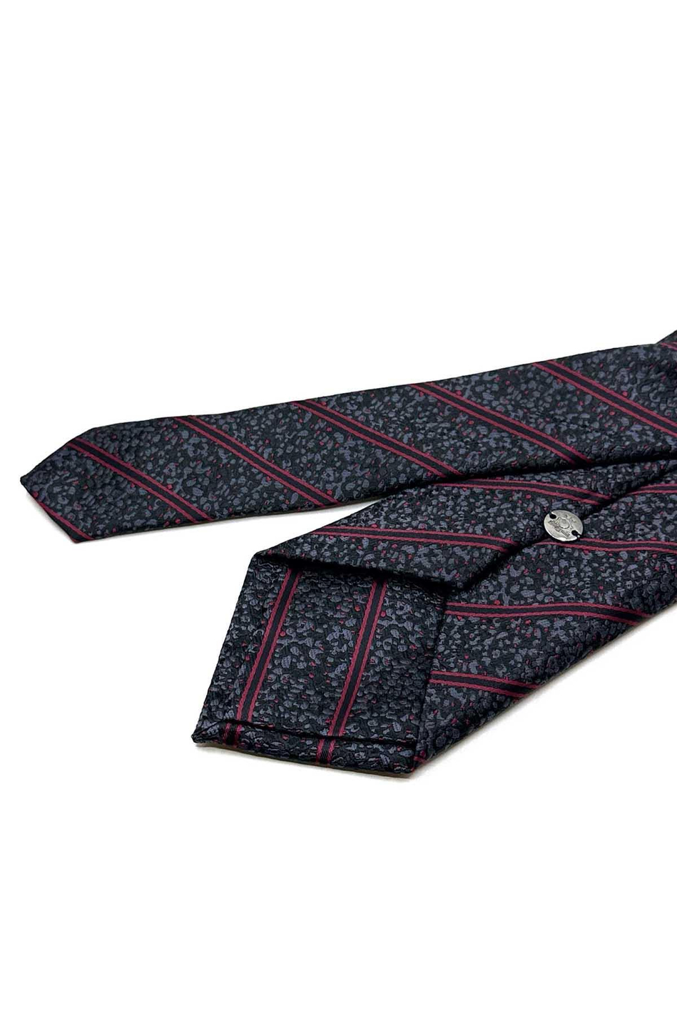 Füme Çizgi Desen Mendilli Klasik Kravat KK12912
