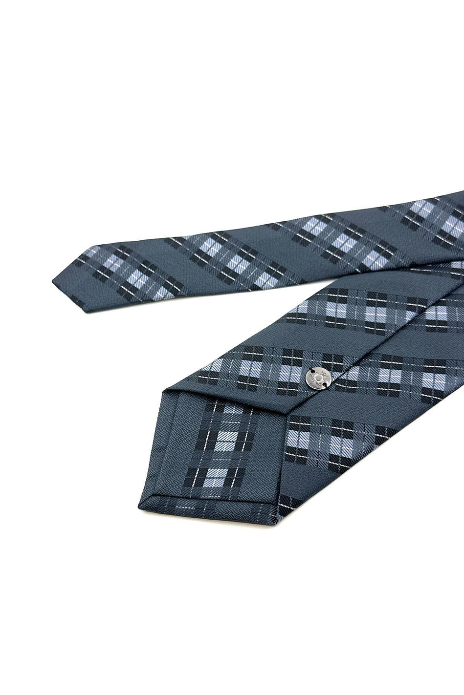 Füme Ekose Desen Mendilli Klasik Kravat KK11981