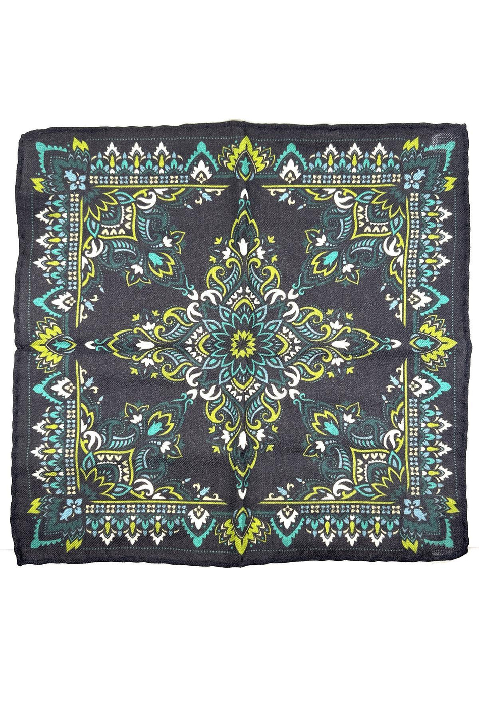 Füme El Dikişi İtalyan Yün Cep Mendili WL02