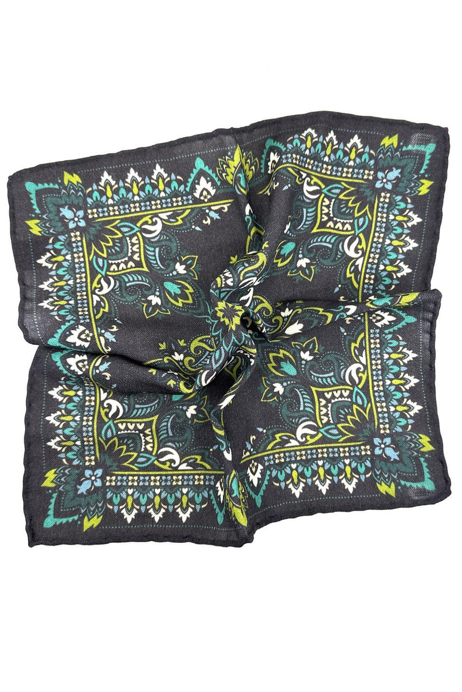 Füme El Dikişi İtalyan Yün Cep Mendili WL02