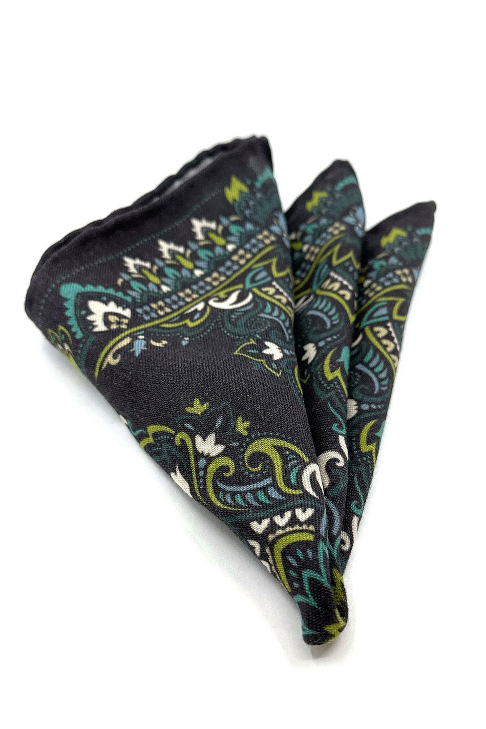 Füme El Dikişi İtalyan Yün Cep Mendili WL02