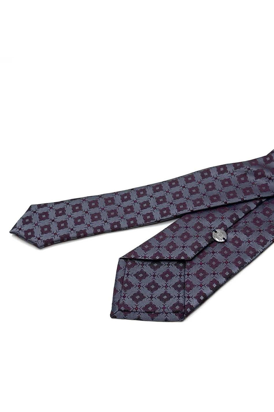 Füme Kare Desen Slim Kravat SK7953