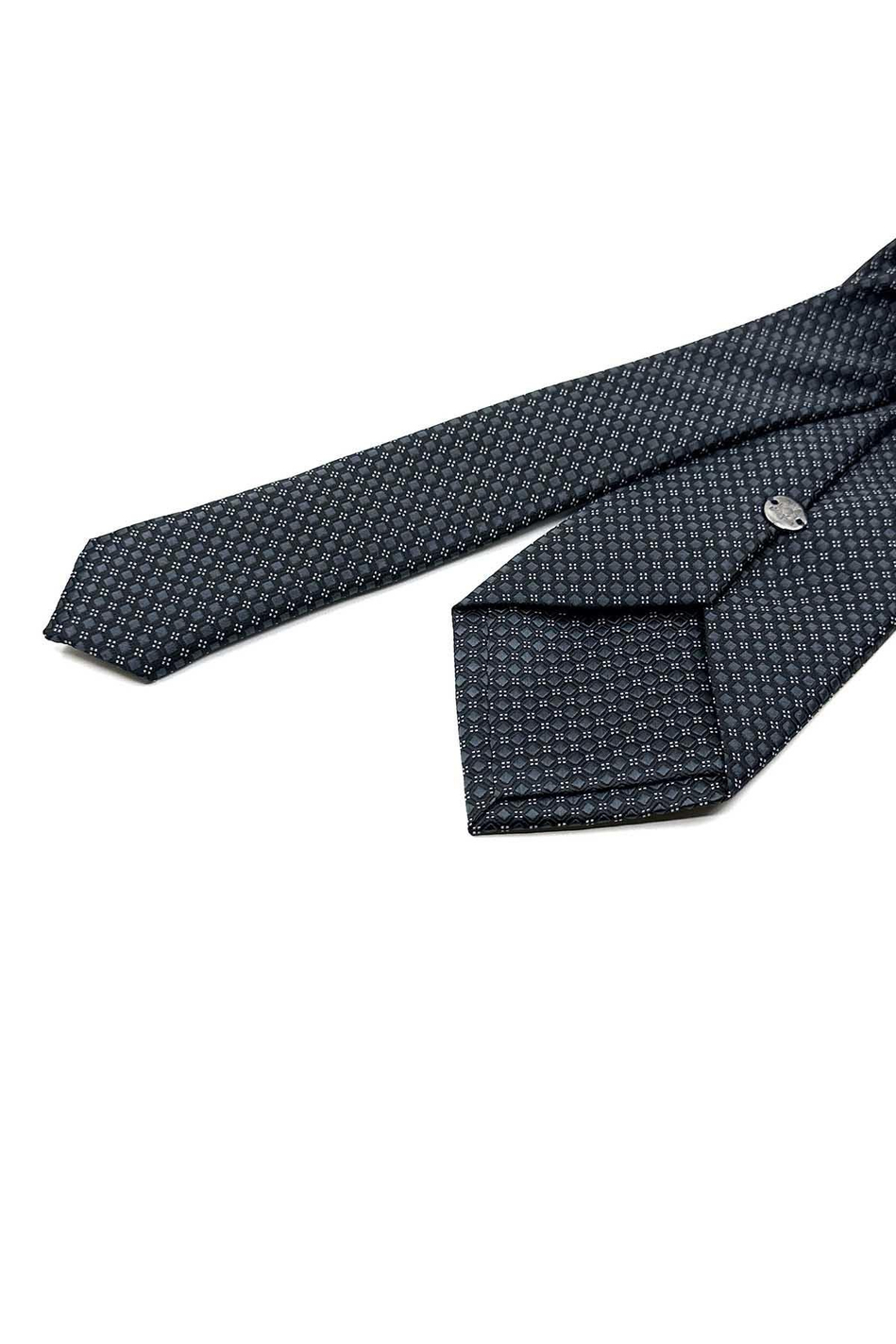 Füme Küçük Desen Mendilli Klasik Kravat KK12642