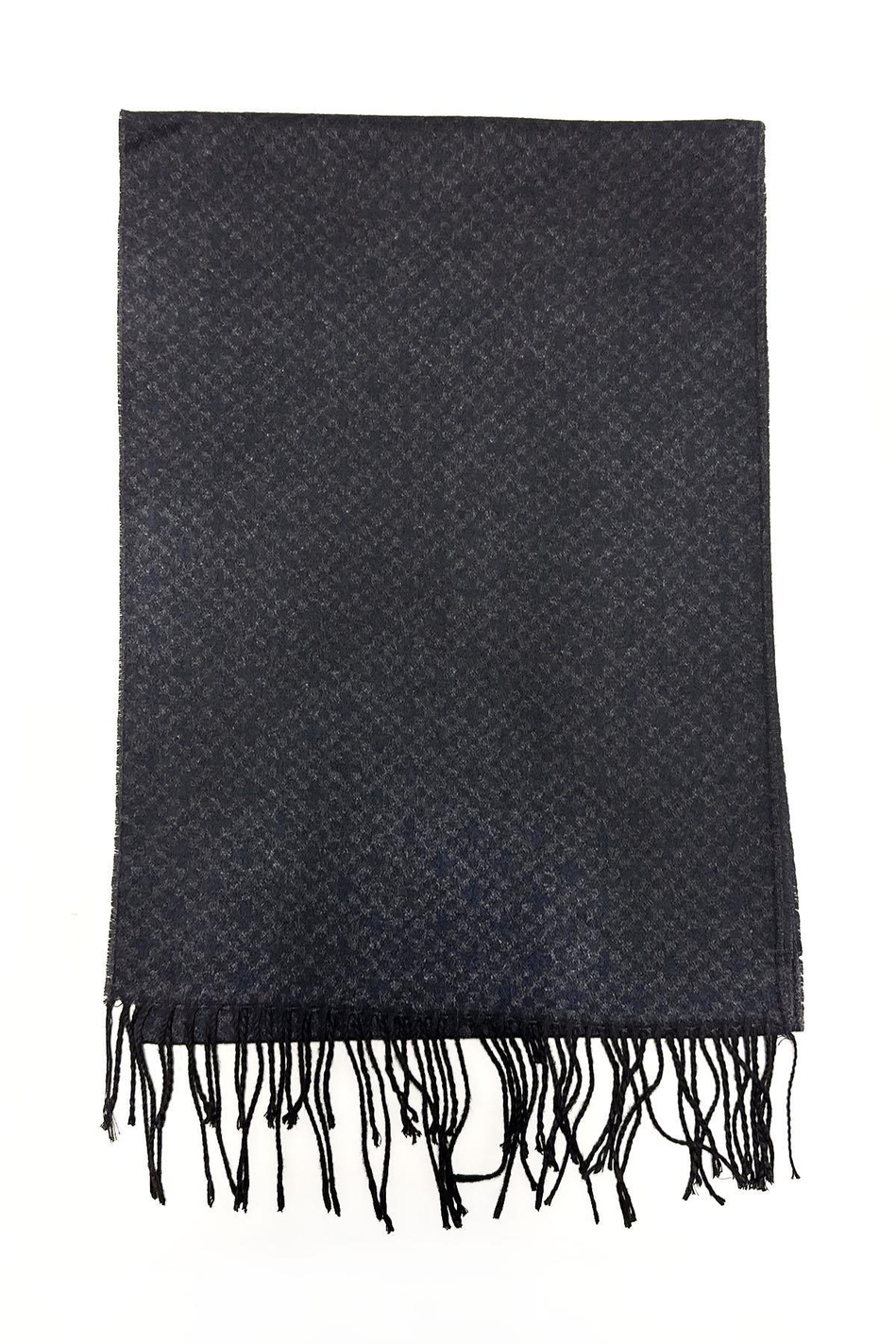 Füme - Lacivert Nokta Desen Erkek Kaşkol K412