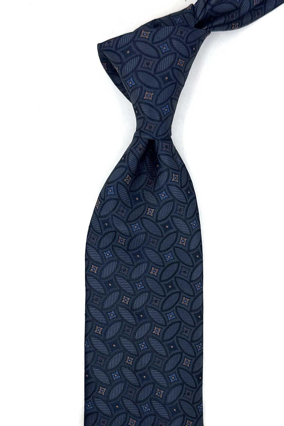 Füme Motif Desen Mendilli Klasik Kravat KK13985