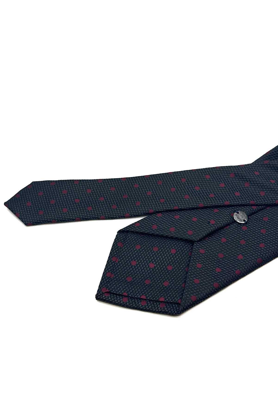 Füme Puantiye Desen Mendilli Klasik Kravat KK13001