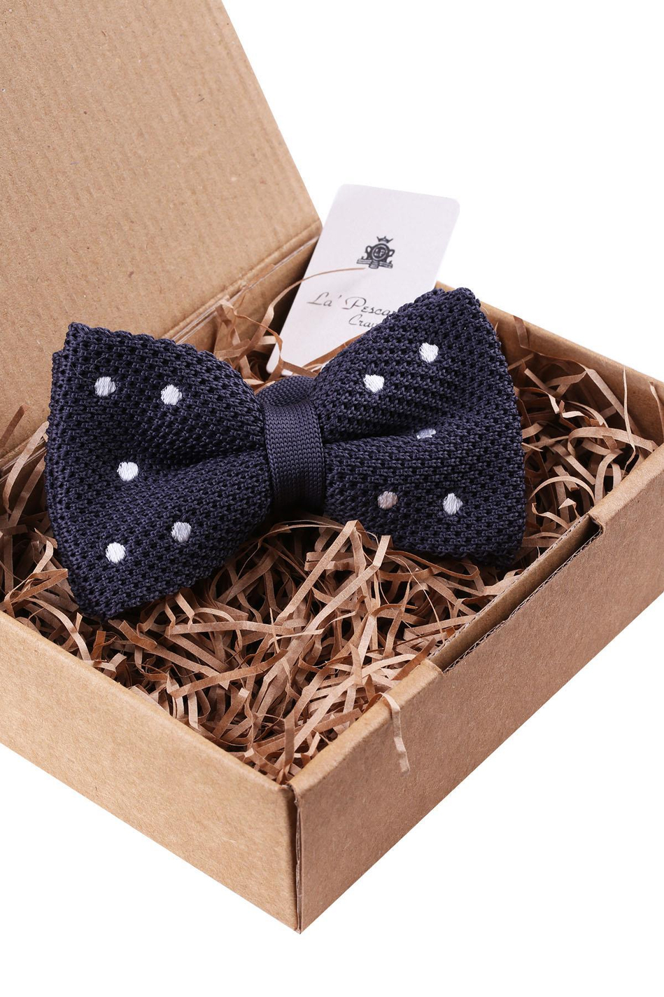 Füme Puantiye Desen Örgü Papyon ÖR123