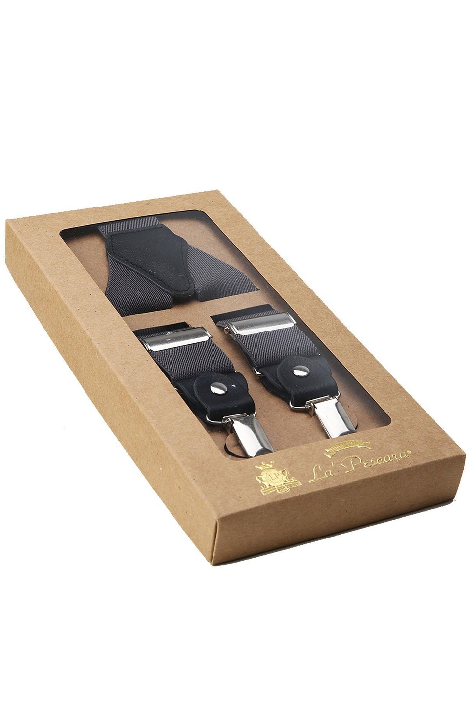 Füme Renk Deri Bağlantılı Erkek Pantolon Askısı PAN57