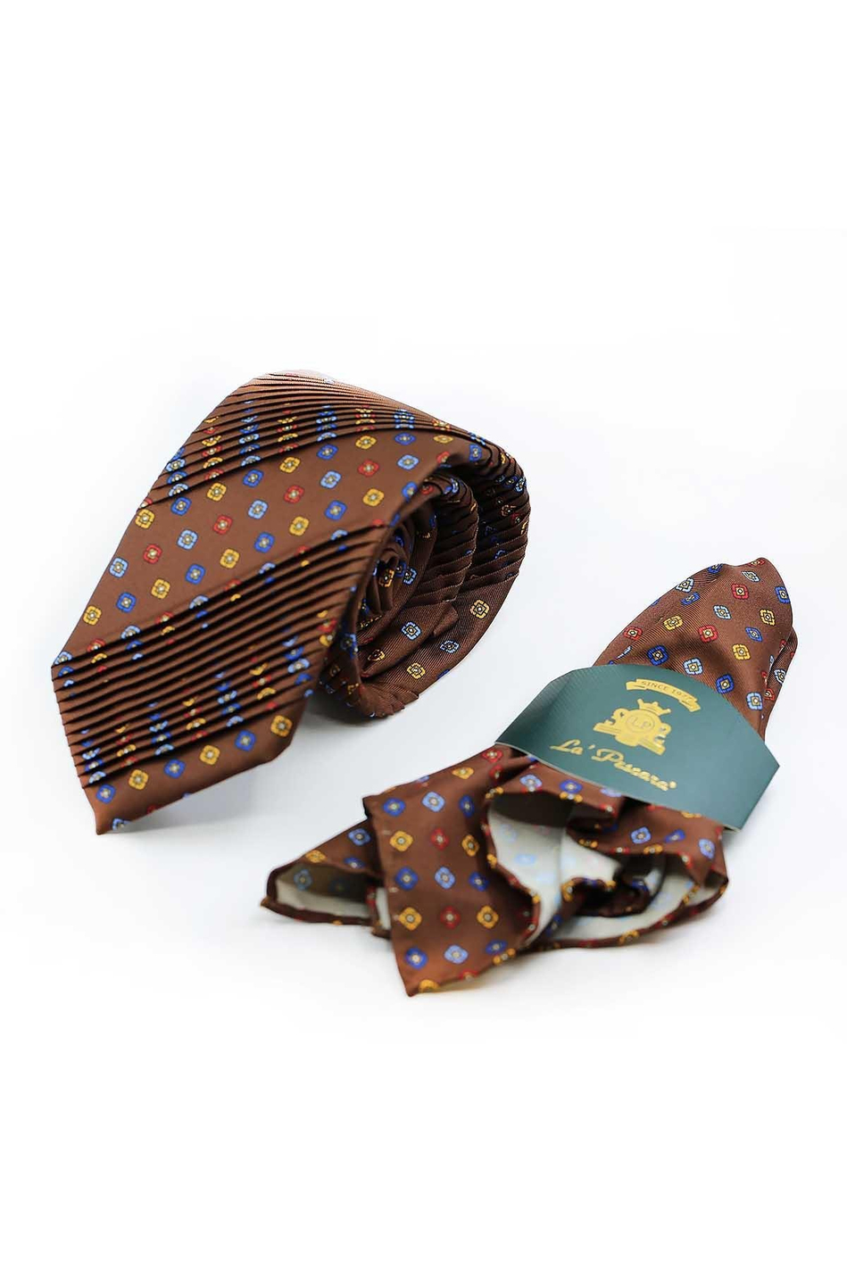 Gelsomini Style Kahve Küçük Desen Piliseli Kravat CRK90