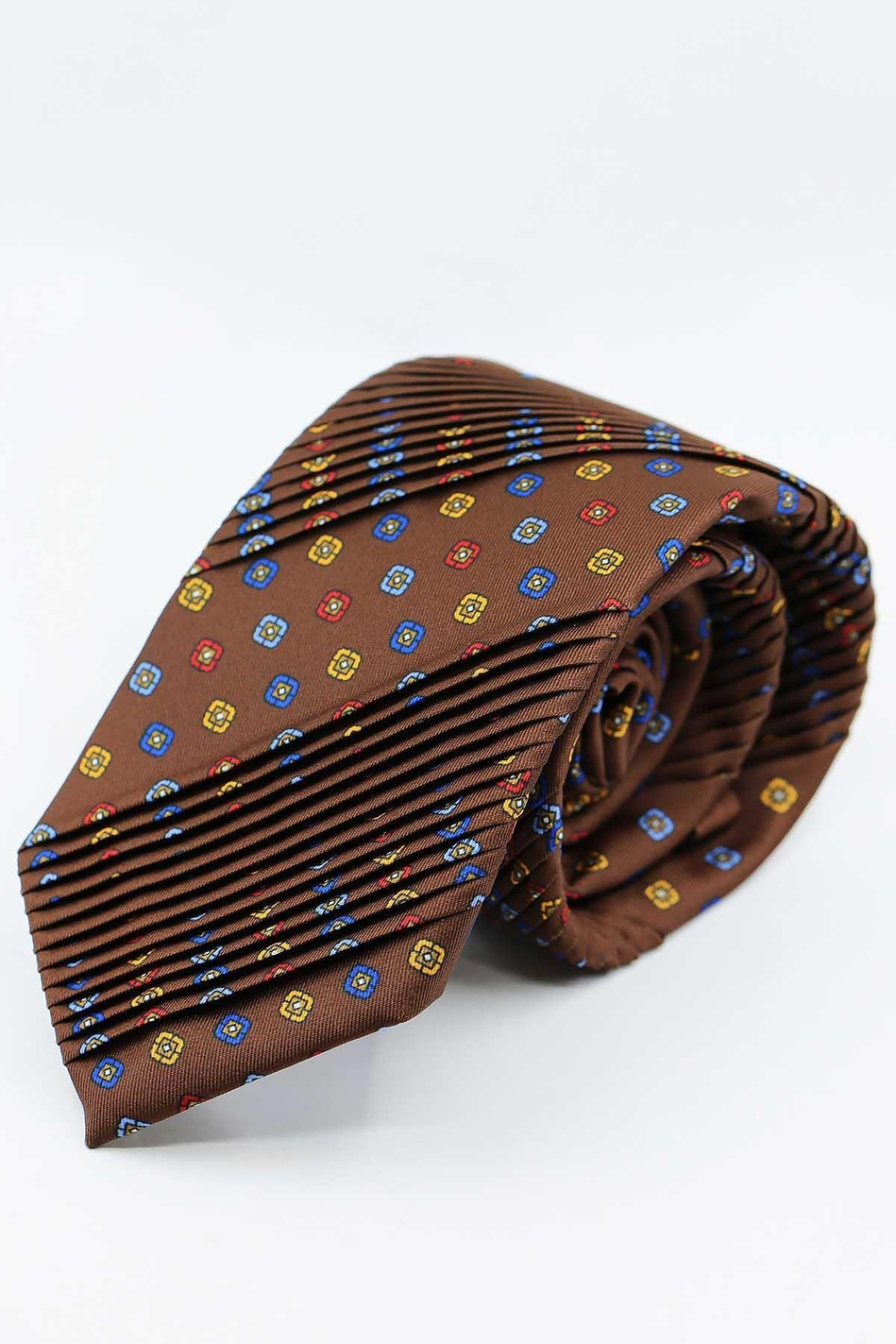 Gelsomini Style Kahve Küçük Desen Piliseli Kravat CRK90