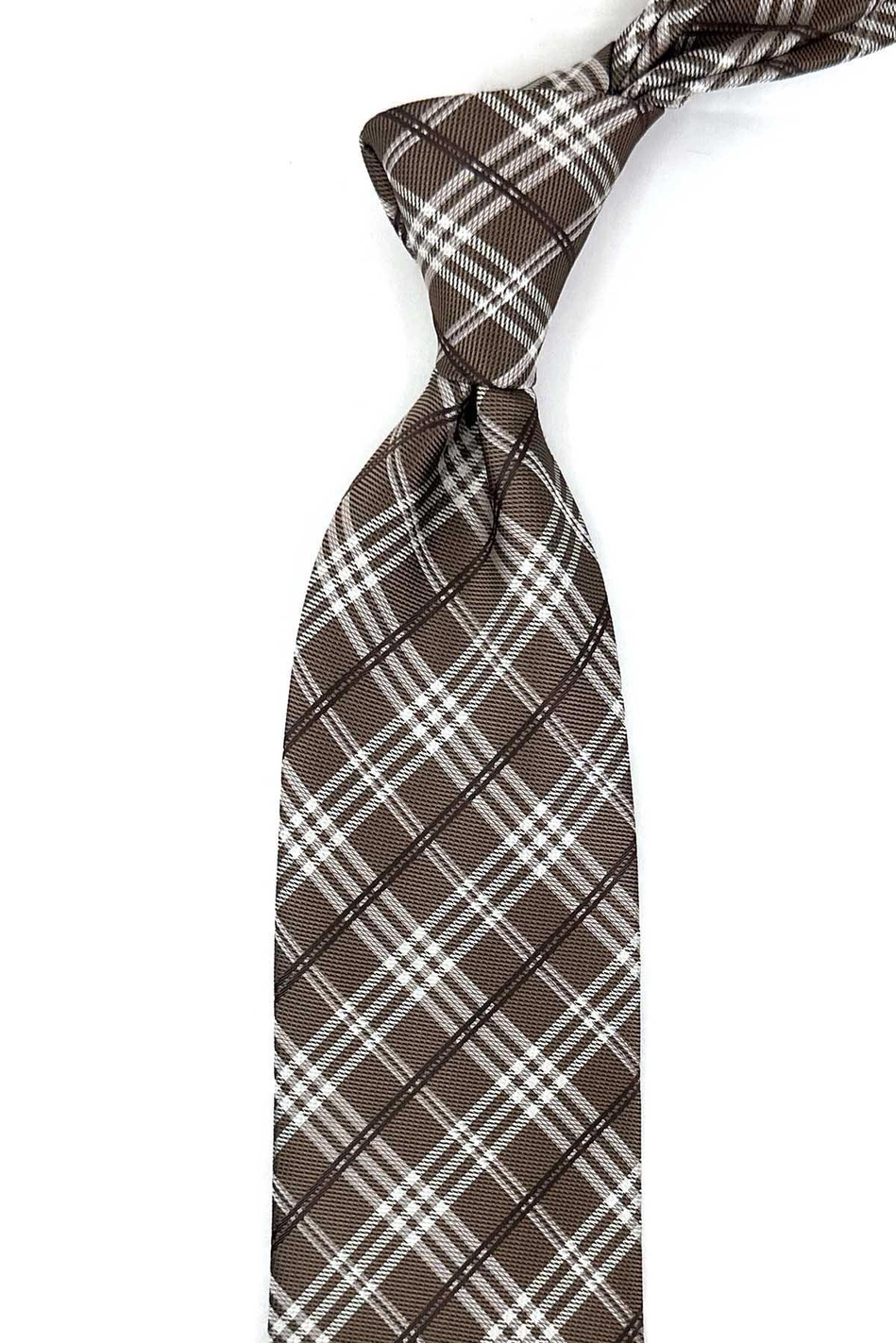 Gold Ekose Desen Mendilli Klasik Kravat KK13197