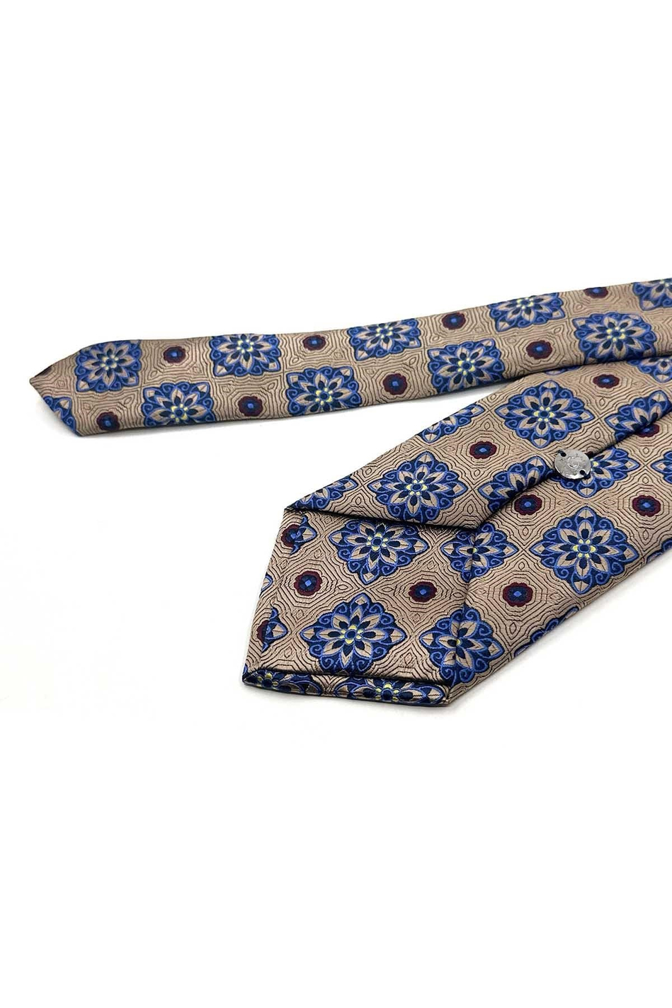 Gold Motif Desen Mendilli Klasik Kravat KK13736