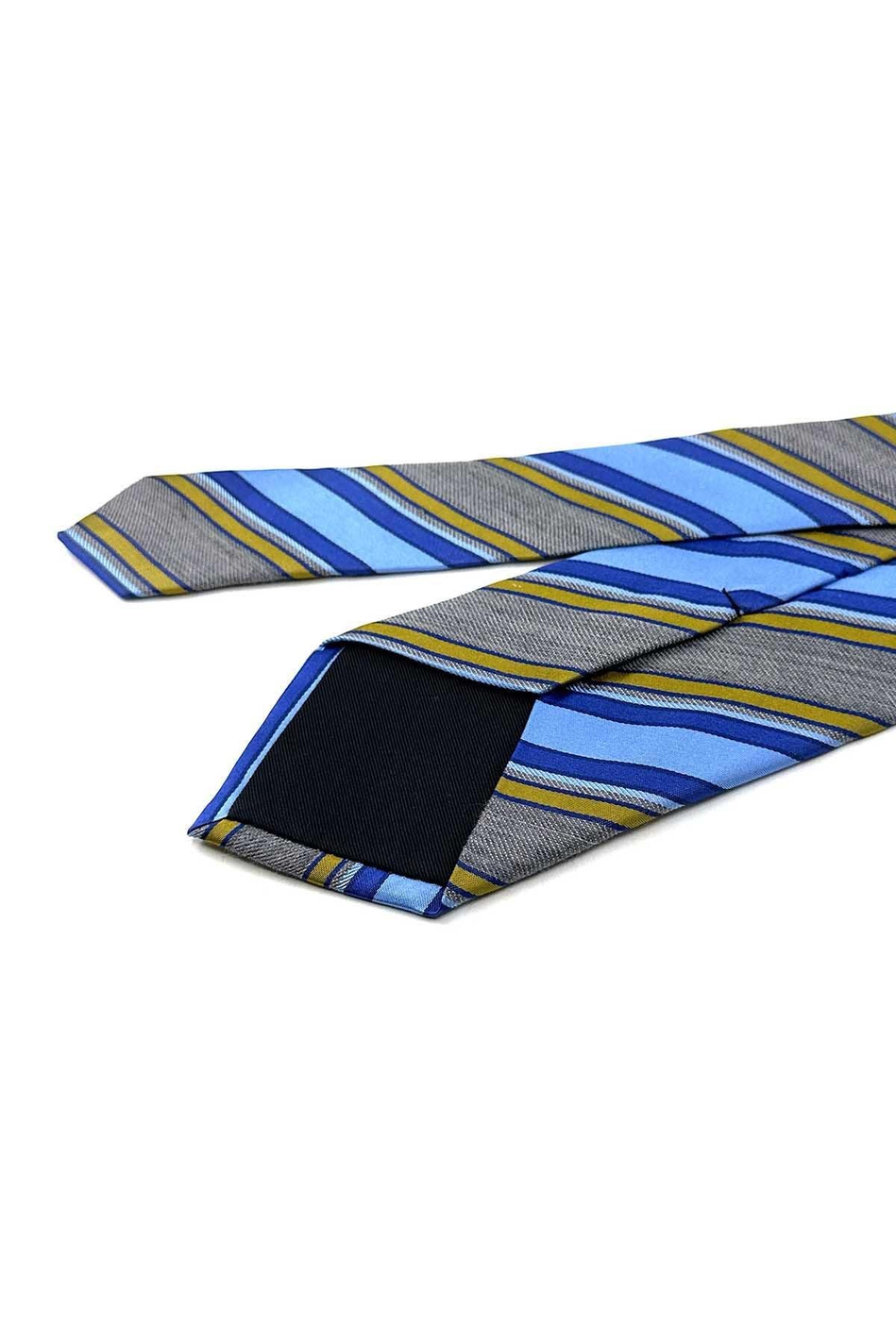 Gortroe Style Gri Çizgi Desen İtalyan İpek Kravat İK1956