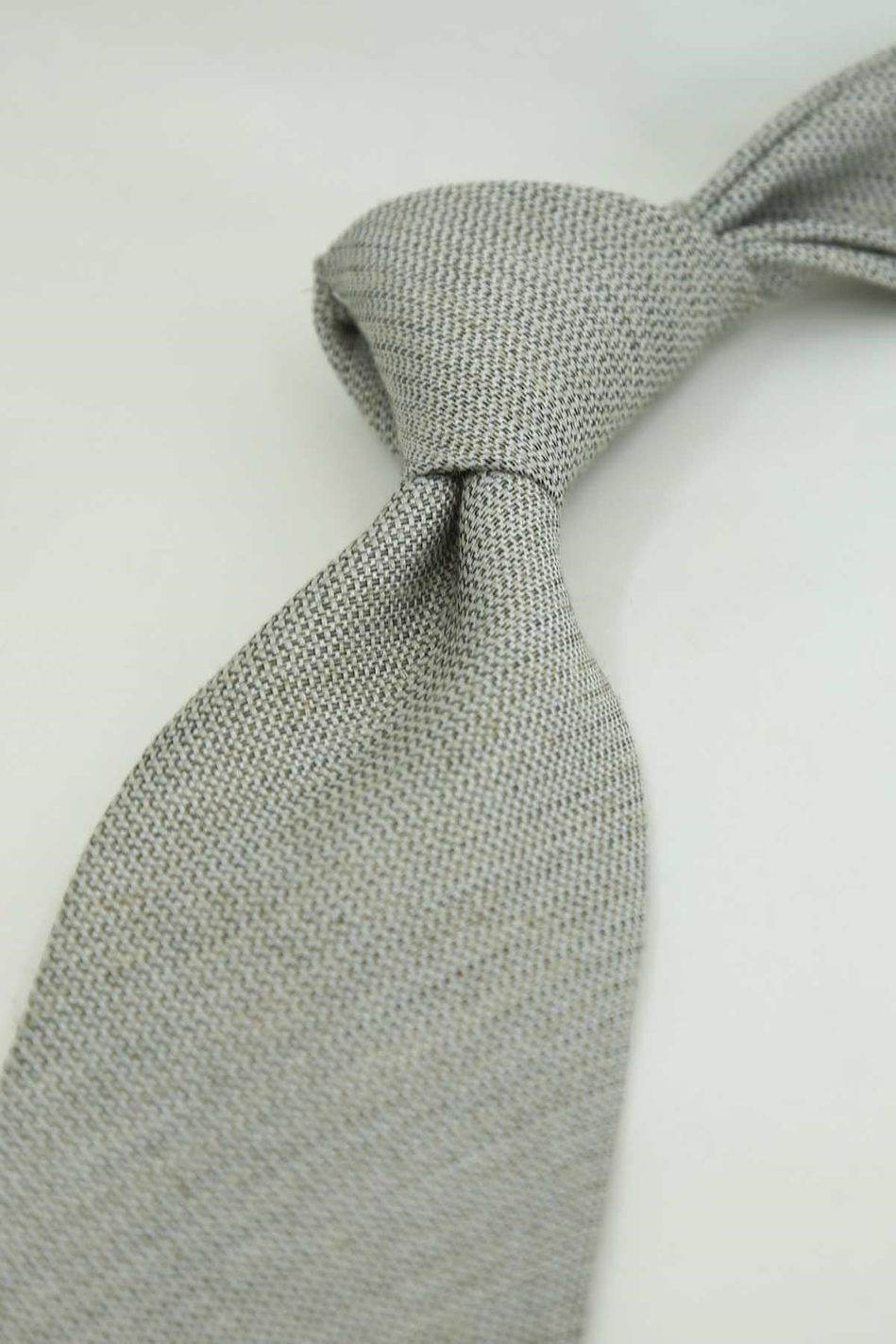 Gri Bej Klasik Keten Kravat KK13875